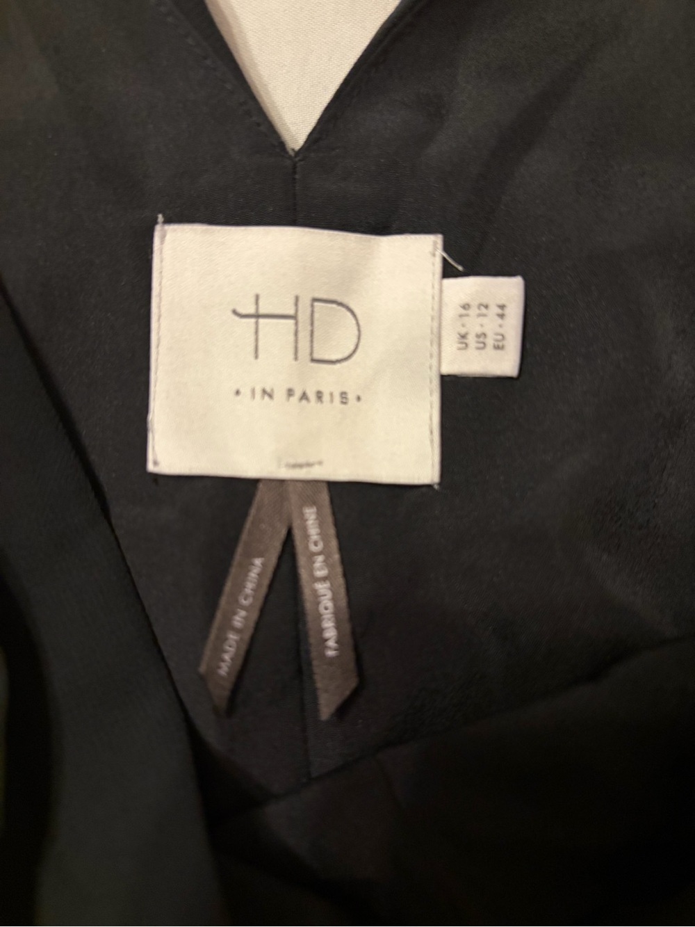 Anthropologie HD in Paris Lavana Dress Black V‑Neck Tie‑Waist Lined Size 12 EUC - Picture 4 of 4